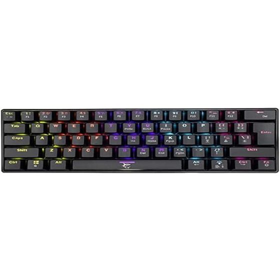 White Shark Tipkovnica GK-2022 SHINOBI Biela Blue Switch Mechanical/US - PLAVI.SW – Black