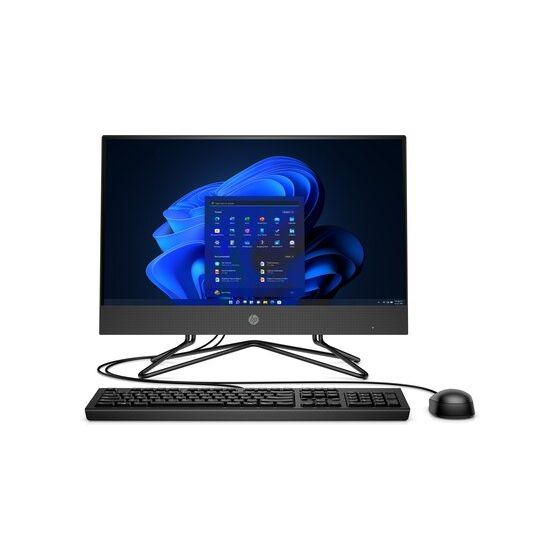 كمبيوتر اتش بي برو ون 200 G4 متكامل، انتل كور i5 10210U، مقاس 21.5 بوصة، FHD، سعة 256 ججيا SSD، رام 8 جيجا، انتل UHD جرافيكس، فري دوس - اسود مع كيبورد وماوس