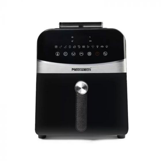 MediaTech Digital Air Fryer, 6 Liters, 2000W, Black - MT-AF50D