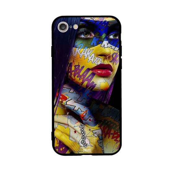 Face Paint Girl Art 3 Printed Back Cover for Apple iPhone 8