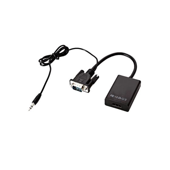 VGA To HDMI Audio Converter, 16.4 CM- Black