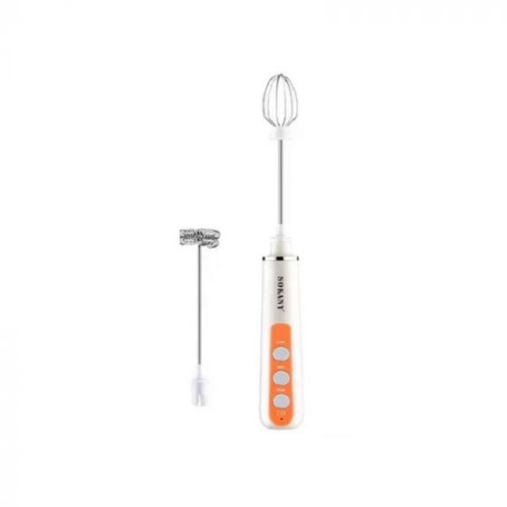 Sokany 2in1 Egg Beater, White and Orange - SK-02014