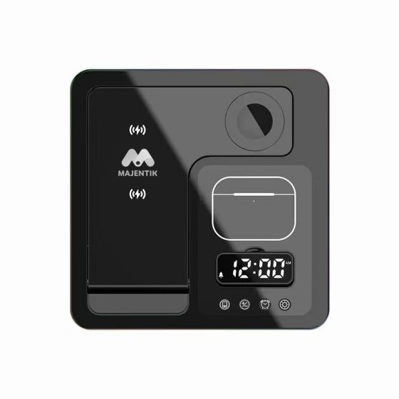 Majentik 5 in 1 Wireless Charger, 15 Watt, Black - MW-16