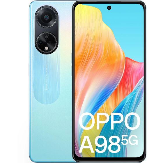 اوبو A98 بشريحتين اتصال، سعة 256 جيجا، 8 جيجا رام، شبكة 5G - ازرق