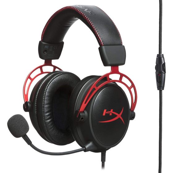 HyperX Cloud Alpha Pro Over Ear Gaming Headphone with Mic, Black - HX-HSCA-RD-EE