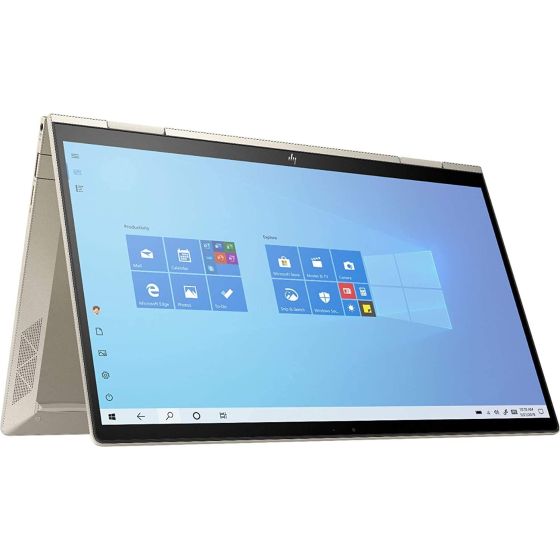 HP Envy X360 13-bd001ne Laptop, Intel Core i7-1165G7, 13.3 Inch FHD, 1TB SSD, 16GB RAM, Intel Iris XE Graphics, Windows 10 - Pale Gold