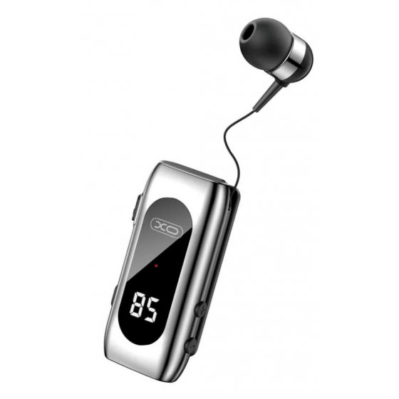Clip Digital Bluetooth Earphones, Black and Silver - BE37