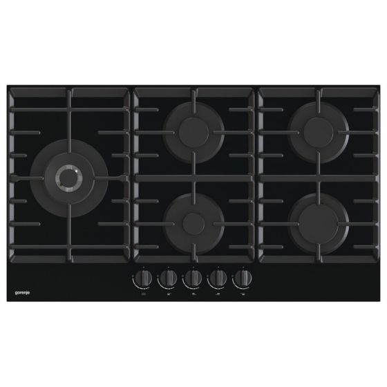 Gorenje Gas Hob, 90cm, 5 Burners, Black - GCW951B