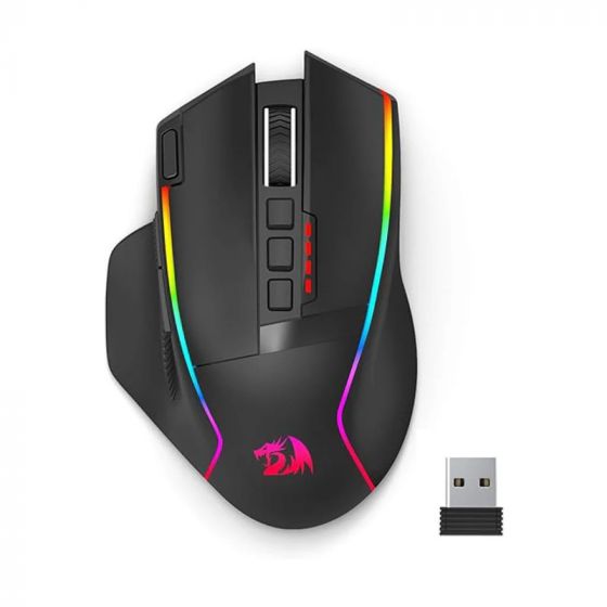 ماوس جيمنج لاسلكي ريدراجون سواين، دقة 16000 نقطة لكل بوصة، اسود - M915RGB-WL