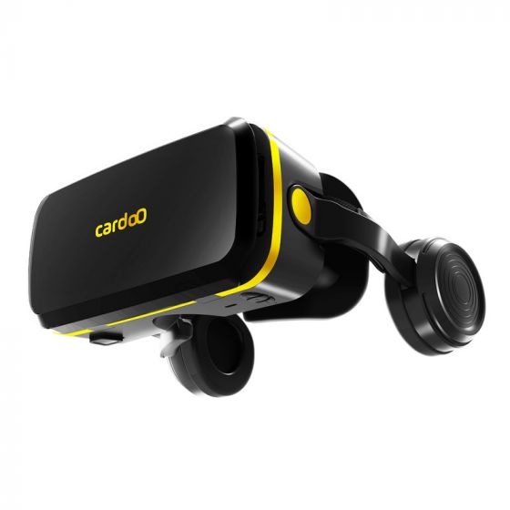 CardoO VR Box Max Wireless VR Glasses with Built-in Headset, Black and Gold - CEGVRH06