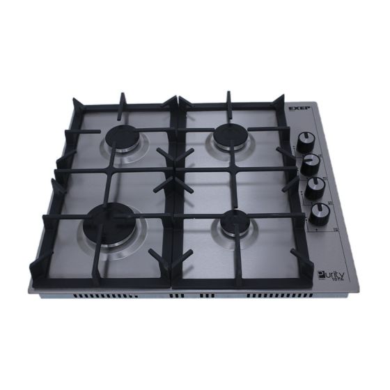 Purity Gas Built-in Hob, 60cm, 4 Burners, Grey - HPT602S