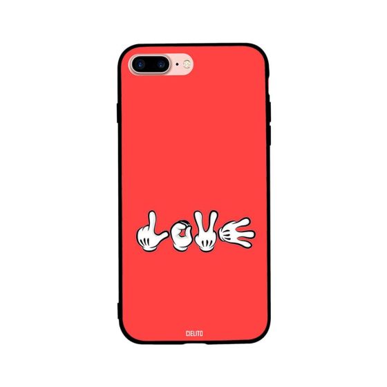جراب ظهر بطبعة كلمة Love لابل ايفون 7 بلس