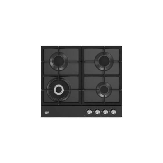 Beko Built-in Gas Hob, 4 Burners, Black- HIAW 64225 BX