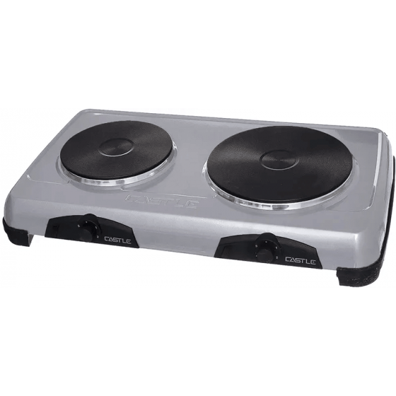 Castle Electric Hot Plate, 2500 Watt, Silver- HT-1020D
