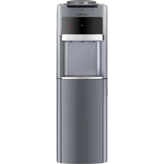 Castle Hot, Cold, and Normal Water Dispenser, 3 Taps, Silver - WD3055S