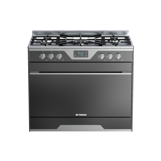Fresh Modena Soft Gas Cooker 5 Burners, Stainless Steel- 11745