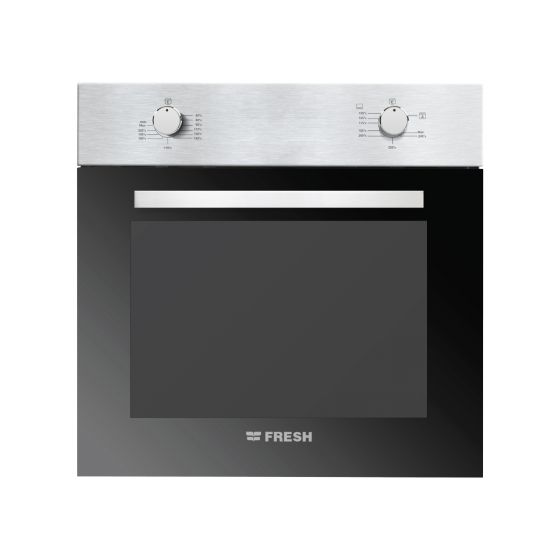Fresh Built-in Gas Oven, with Grill, 60 Cm, 60 Liters, Black and stainless steel - 20880