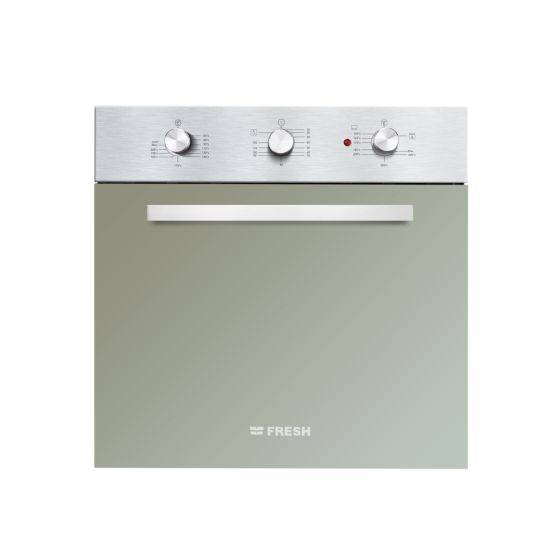 Fresh Built In Electric Oven With Grill, 60 cm, Silver - 9646