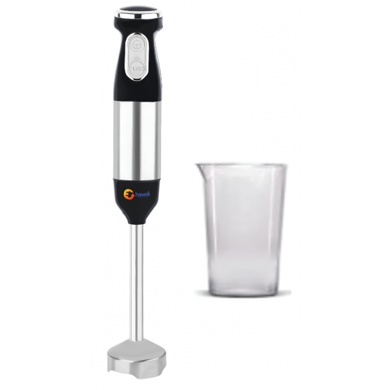 Hawaii Hand Blender, 600ml, 600 Watt, Black and Silver - HW-HMB800-BK