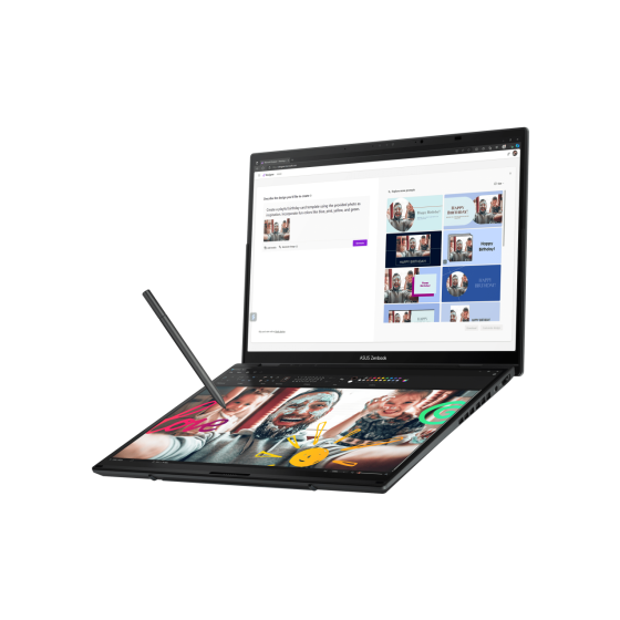 Asus Zenbook DUO UX8406CA-OLED009WS Laptop, Intel Core Ultra 9 Processor 285H, 2TB SSD, 32GB RAM, 14 Inch, 3K OLED 120Hz Display, Intel Arc Graphics, Windows 11 - Inkwell Gray with Asus Pen SA203H, Backpack and Sleeve