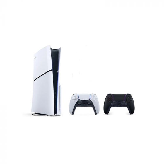Sony PlayStation  5 Slim, Disc Version, 1 TB, Controllers - White