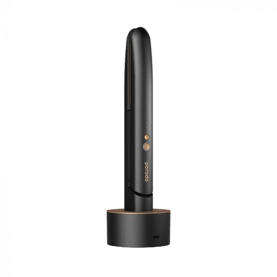 Porodo LifeStyle Rechargeable Ceramic Hair Straightener, 140-180 Degree- Black