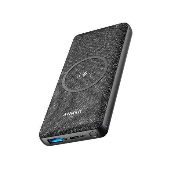 Anker Wireless Power Bank, 10000 mAh, 2 USB Ports, Black - A1617H11