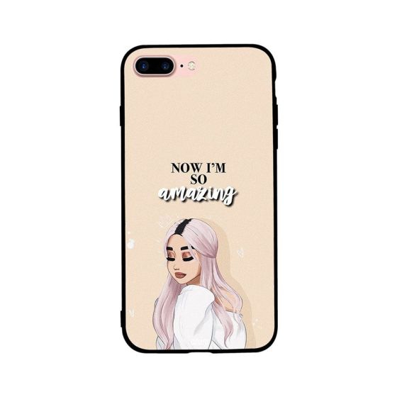 جراب ظهر بطبعة عبارة Now I'm So Amazing لابل ايفون 8 بلس