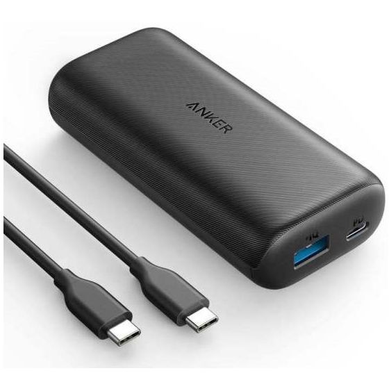 Anker PowerCore Power Bank, 10000mAh, 2 Ports, Black - A1236HZ1