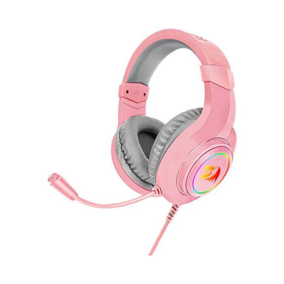 Redragon Gaming Over Ear Wired Headphone with Microphone, Pink - H270