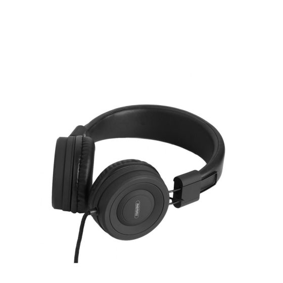 Remax Over-Ear Wired Headphones, Black- RM-805