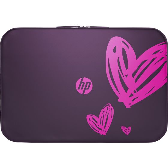 HP Heart Laptop Sleeve, 15.6 Inch, Purple - 1AT98AA