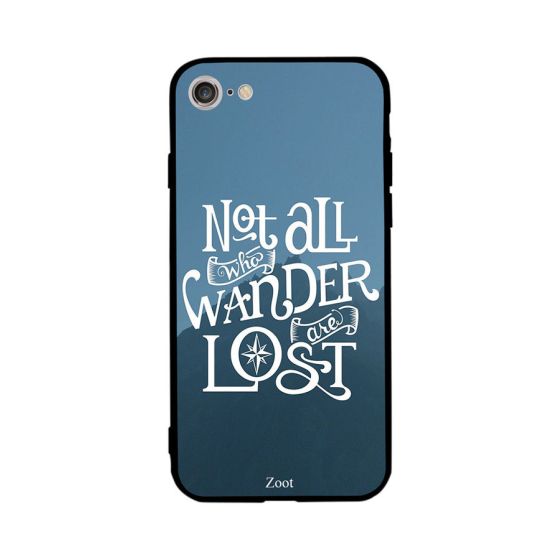 جراب ظهر بطبعة عبارة Not All Those Who Wander Are Lost لابل ايفون 7