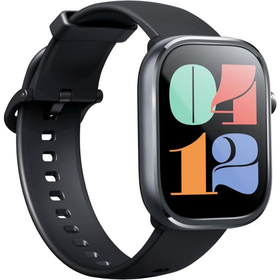 Mibro C4, Smart Watch, 2.01 Inch, Dark Grey Case and Black Strap