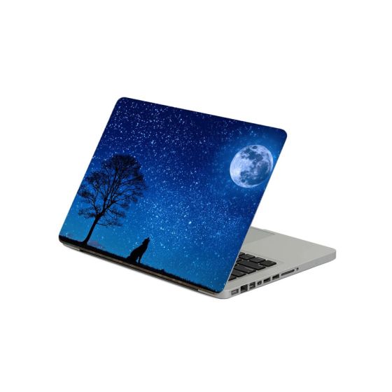 Wolf Starry Sky Printed Vinyl Laptop Sticker for 13.3 Inch Laptops