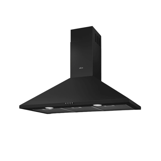Elica Built-In Pyramids Hood, 90 cm, Black - TAMAYA2.0BL/A/90