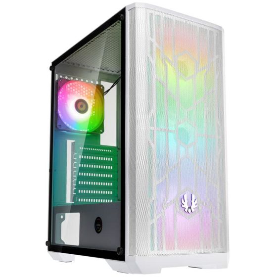 كيسة ميد تاور بتفنيكس نوفا SE TG ARGB ATX بتصميم شبكي، ابيض - NSE-300-WWGKW-4A