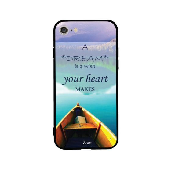 جراب ظهر زوت TPU بطبعة عبارة Dream Is A Wish your Heart لايفون SE