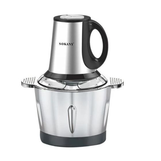 Sokany Chopper, 3 Liter, 800 Watt, Black and Silver - SK-7011N