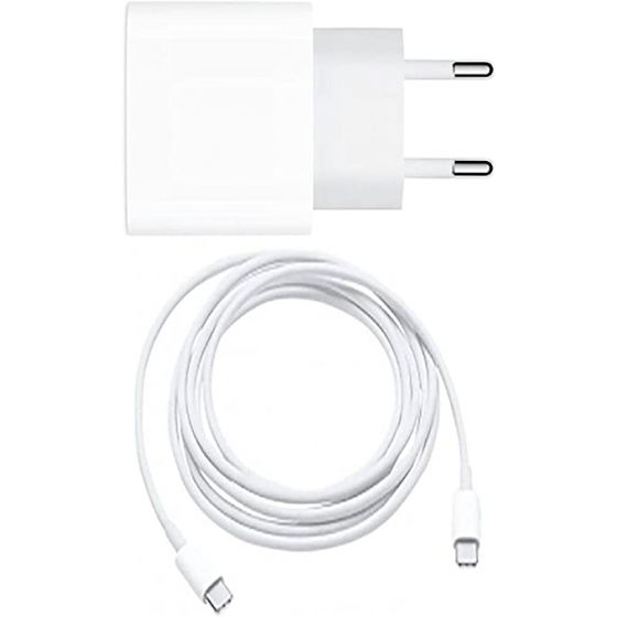 شاحن USB فئة C مع كابل لايتنينج، 20 وات - ابيض