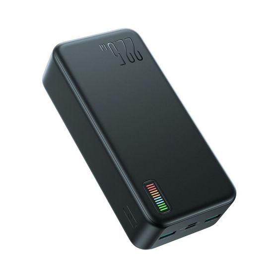 Joyroom Dazzling Series Power Bank, 30000 mAh, 3 USB Ports, Black - Qp196