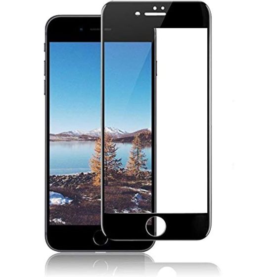 Meidom 5D Tempered Glass Screen Protector for iPhone 8 Plus, iPhone 7 Plus - Transparent with Black Frame