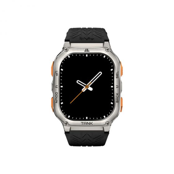 Kospet Tank M3 Ultra Smart Watch, Silver Case and Black Strap
