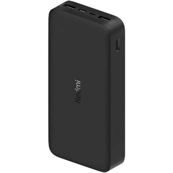 باور بنك شاومي ريدمي، 20000 مللي امبير، 2 منفذ USB، اسود - VXN4304GL