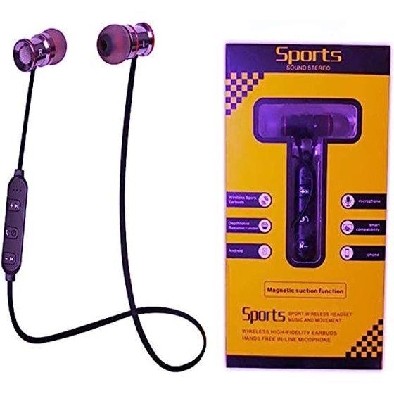 Sports Magnetic Bluetooth Headset, Wireless Stereo Headphones, for iPhone, Android