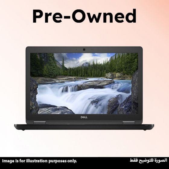 لاب توب استيراد ديل لاتيتيود 5590، انتل كور i5-8250U، شاشة 15.6 بوصة، 500 جيجا، 4 جيجا رام، كارت شاشة انتل 620 HD جرافيكس، ويندوز 10 - اسود، فئةA، ضمان 6 شهور
