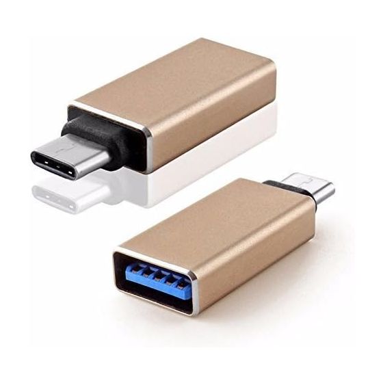 محول كيندكس USB فئة C الي USB3.0 فئة A OTG، ذهبي - KX 1750
