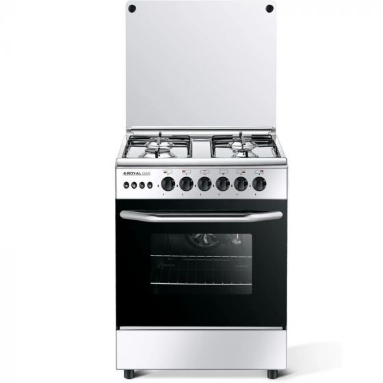 Royal Gas Arrow Gas Cooker, 4 Burners, Silver - 2010343