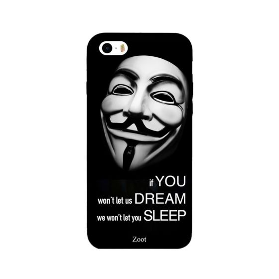 جراب ظهر بطبعة عبارة If You Wont Let Us Dream We Sleep لابل ايفون 5S