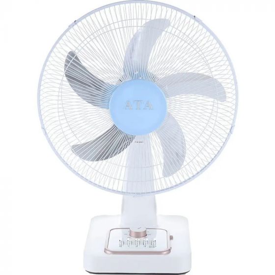 ATA Table Fan, 16 Inch, White- 18N01